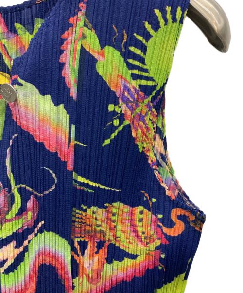 PLEATS PLEASE（プリーツプリーズ）PLEATS PLEASE (プリーツプリーズ) デザインボタンプリーツブラウス マルチカラー サイズ:3の古着・服飾アイテム