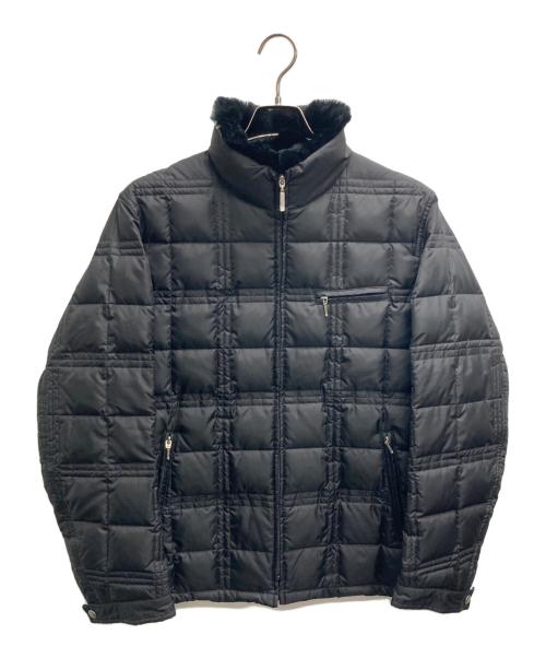 BURBERRY BLACK LABEL（バーバリーブラックレーベル）BURBERRY BLACK LABEL (バーバリーブラックレーベル) ラビットファーダウンジャケット ブラック サイズ:Mの古着・服飾アイテム
