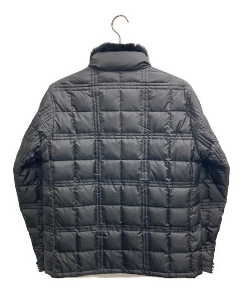 BURBERRY BLACK LABEL（バーバリーブラックレーベル）BURBERRY BLACK LABEL (バーバリーブラックレーベル) ラビットファーダウンジャケット ブラック サイズ:Mの古着・服飾アイテム
