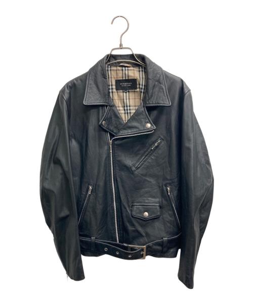 BURBERRY BLACK LABEL（バーバリーブラックレーベル）BURBERRY BLACK LABEL (バーバリーブラックレーベル) ライダースジャケット ブラック サイズ:Mの古着・服飾アイテム