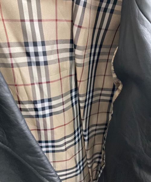 BURBERRY BLACK LABEL（バーバリーブラックレーベル）BURBERRY BLACK LABEL (バーバリーブラックレーベル) ライダースジャケット ブラック サイズ:Mの古着・服飾アイテム