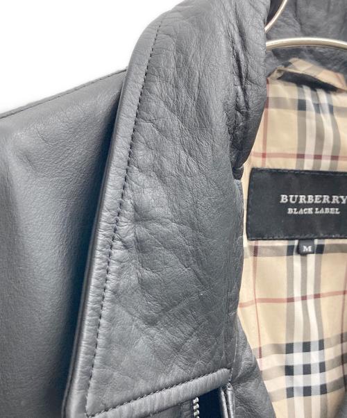 BURBERRY BLACK LABEL（バーバリーブラックレーベル）BURBERRY BLACK LABEL (バーバリーブラックレーベル) ライダースジャケット ブラック サイズ:Mの古着・服飾アイテム