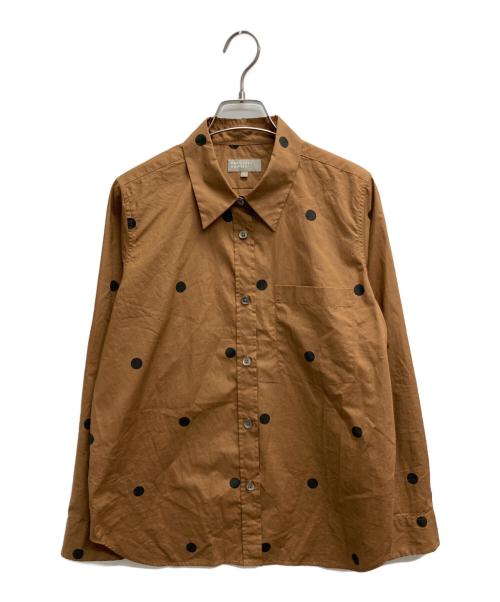 MARGARET HOWELL（マーガレットハウエル）MARGARET HOWELL (マーガレットハウエル) ドットシャツ ブラウン サイズ:1の古着・服飾アイテム