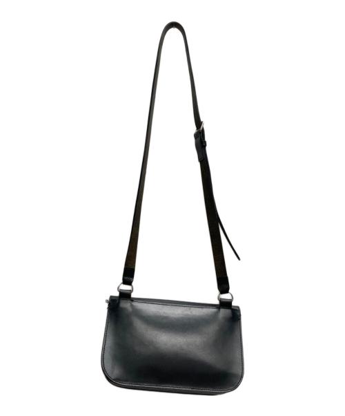MARGARET HOWELL（マーガレットハウエル）MARGARET HOWELL (マーガレットハウエル) レザーショルダーバッグ ブラックの古着・服飾アイテム