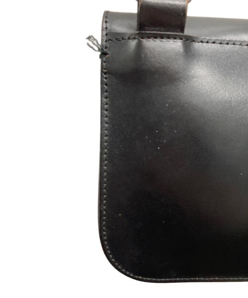 MARGARET HOWELL（マーガレットハウエル）MARGARET HOWELL (マーガレットハウエル) レザーショルダーバッグ ブラックの古着・服飾アイテム