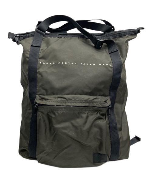 PORTER（ポーター）PORTER (ポーター) FLAT  2WAY RUCKSACK カーキの古着・服飾アイテム