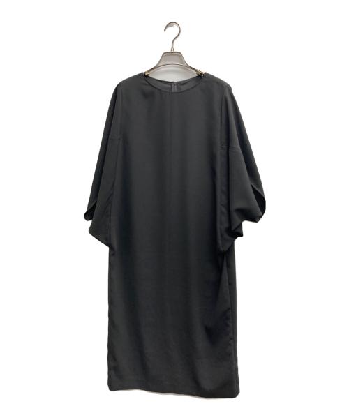 icB（アイシービー）icB (アイシービー) FluidBackSatinドルマンスリーブワンピース グレー サイズ:9の古着・服飾アイテム