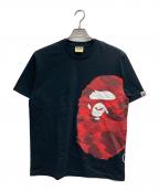 A BATHING APEア ベイシング エイプ）の古着「Color Camo Side Big Ape Head Tee」｜ブラック