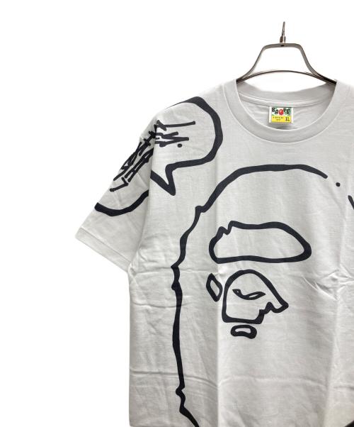 A BATHING APE（アベイシングエイプ）A BATHING APE (ア ベイシング エイプ) プリントTシャツ ホワイト サイズ:XLの古着・服飾アイテム