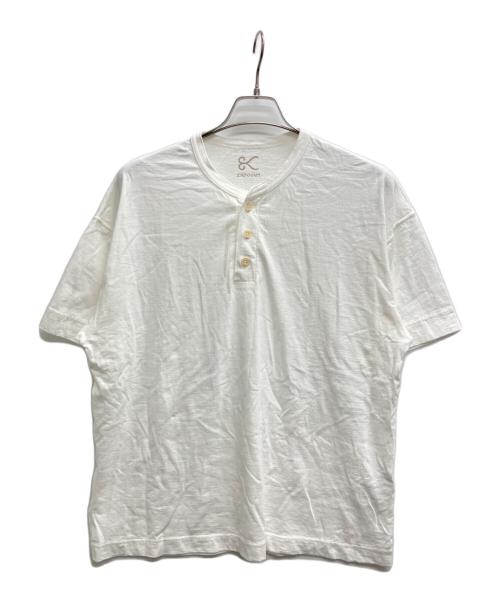 Denham（デンハム）Denham (デンハム) ヘンリーネックカットソー ホワイト サイズ:記載無しの古着・服飾アイテム