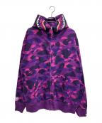 A BATHING APEア ベイシング エイプ）の古着「ABC SHARK FULL ZIP HOODIE」｜パープル