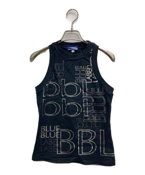 BURBERRY BLUE LABEL（バーバリー ブルー レーベル）BURBERRY BLUE LABEL (バーバリーロンドンブルーレーベル) ホルターネックロゴカットソー ブラック サイズ:38の古着・服飾アイテム