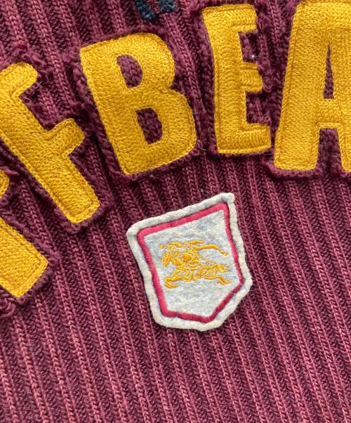 BURBERRY BLUE LABEL（バーバリーロンドンブルーレーベル）BURBERRY BLUE LABEL (バーバリーロンドンブルーレーベル) ジップニットベスト レッド サイズ:38 未使用品の古着・服飾アイテム