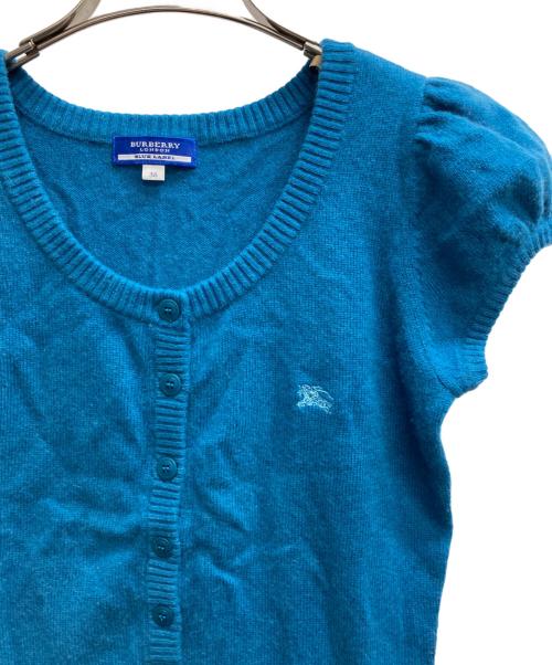 BURBERRY BLUE LABEL（バーバリー ブルー レーベル）BURBERRY BLUE LABEL (バーバリーロンドンブルーレーベル) カシミヤウールS/Sニット ブルー サイズ:38の古着・服飾アイテム