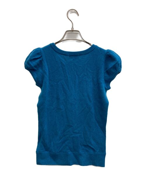 BURBERRY BLUE LABEL（バーバリー ブルー レーベル）BURBERRY BLUE LABEL (バーバリーロンドンブルーレーベル) カシミヤウールS/Sニット ブルー サイズ:38の古着・服飾アイテム