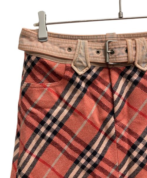 BURBERRY BLUE LABEL（バーバリーロンドンブルーレーベル）BURBERRY BLUE LABEL (バーバリーロンドンブルーレーベル) デニムベルトマーメイドスカート ピンク サイズ:38の古着・服飾アイテム