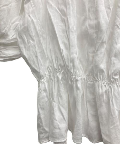 BALLSEY（ボールジィ）BALLSEY (ボールジィ) シアーアムンゼン シャーリングブラウス ホワイト サイズ:36の古着・服飾アイテム