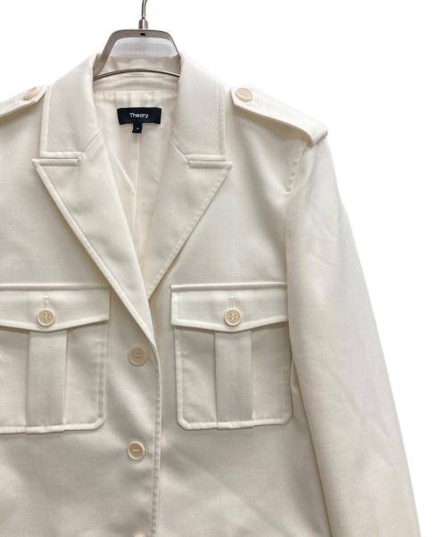 theory（セオリー）theory (セオリー) Textured GAB BXY Military JKT ホワイトの古着・服飾アイテム