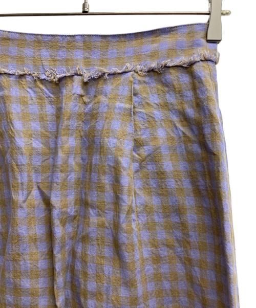 MACPHEE（マカフィー）MACPHEE (マカフィー) アイリッシュリネン タックフレアロングスカート ラベンダー サイズ:36の古着・服飾アイテム