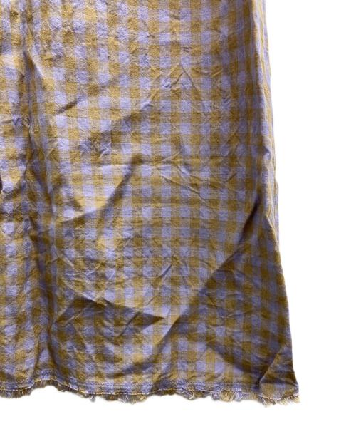 MACPHEE（マカフィー）MACPHEE (マカフィー) アイリッシュリネン タックフレアロングスカート ラベンダー サイズ:36の古着・服飾アイテム