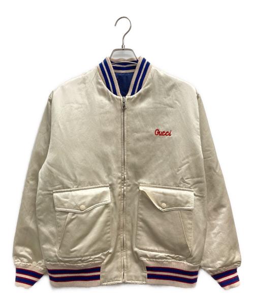 GUCCI（グッチ）GUCCI (グッチ) GGリバーシブルブルゾン ネイビー サイズ:46の古着・服飾アイテム