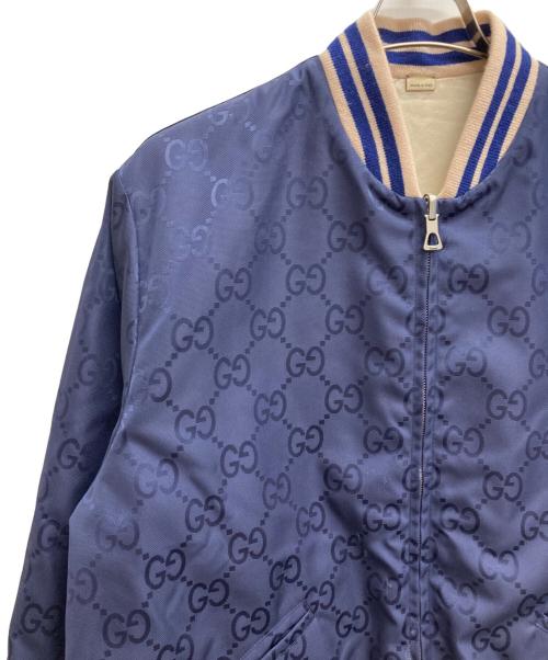 GUCCI（グッチ）GUCCI (グッチ) GGリバーシブルブルゾン ネイビー サイズ:46の古着・服飾アイテム