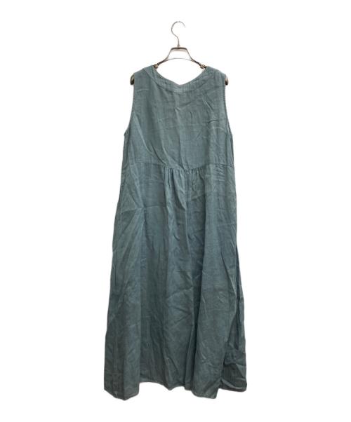 BEAUTY&YOUTH UNITED ARROWS（ビューティーアンドユースユナイテッドアローズ）BEAUTY&YOUTH UNITED ARROWS (ビューティーアンドユースユナイテッドアローズ) フレンチリネン ノースリーブマキシワンピース スカイブルー サイズ:表記無し（実寸サイズをご参照下さい）の古着・服飾アイテム