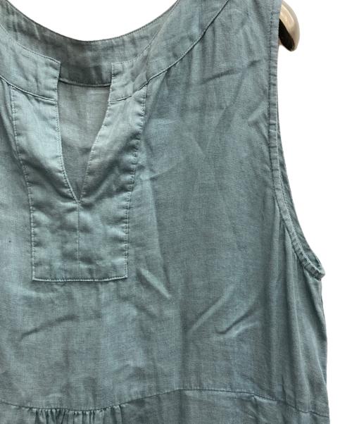 BEAUTY&YOUTH UNITED ARROWS（ビューティーアンドユースユナイテッドアローズ）BEAUTY&YOUTH UNITED ARROWS (ビューティーアンドユースユナイテッドアローズ) フレンチリネン ノースリーブマキシワンピース スカイブルー サイズ:表記無し（実寸サイズをご参照下さい）の古着・服飾アイテム