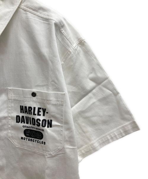 HARLEY-DAVIDSON（ハーレーダビッドソン）HARLEY-DAVIDSON (ハーレーダビッドソン) 半袖シャツ ホワイト サイズ:Lの古着・服飾アイテム