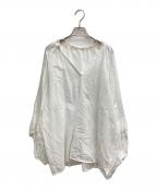 DEUXIEME CLASSEドゥーズィエム クラス）の古着「Feminine シアーブラウスシャツ」｜ホワイト