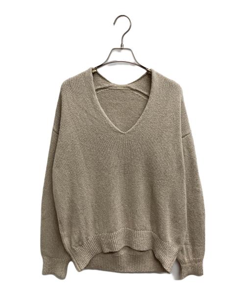 MUSE de Deuxieme Classe（ミューズ ドゥーズィエム クラス）MUSE de Deuxieme Classe (ミューズ ドゥーズィエム クラス) Lily LinenVネックプルオーバー ベージュ サイズ:不明（実寸サイズをご確認ください）の古着・服飾アイテム