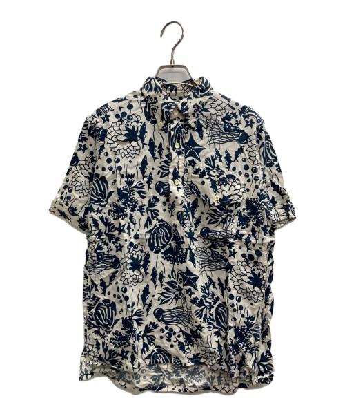 Engineered Garments（エンジニアドガーメンツ）Engineered Garments (エンジニアードガーメンツ) 総柄プルオーバーシャツ アイボリー×ネイビー サイズ:XSの古着・服飾アイテム