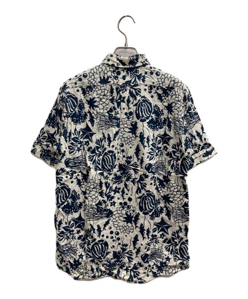 Engineered Garments（エンジニアドガーメンツ）Engineered Garments (エンジニアードガーメンツ) 総柄プルオーバーシャツ アイボリー×ネイビー サイズ:XSの古着・服飾アイテム