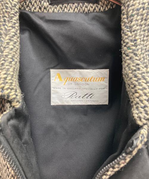 Aquascutum（アクアスキュータム）Aquascutum (アクアスキュータム) ツイードハンティングコート ベージュ サイズ:38Rの古着・服飾アイテム