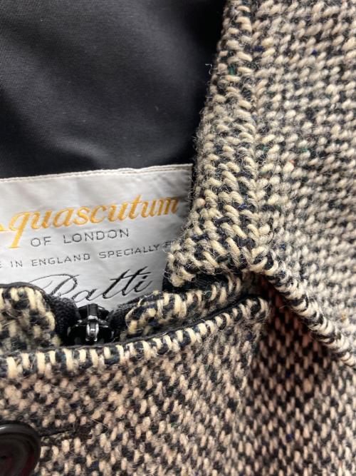 Aquascutum（アクアスキュータム）Aquascutum (アクアスキュータム) ツイードハンティングコート ベージュ サイズ:38Rの古着・服飾アイテム