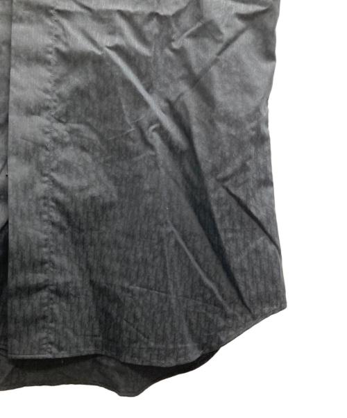 Dior（ディオール）DIOR (ディオール) オブリーク総柄比翼ボタン半袖シャツ ブラック サイズ:39の古着・服飾アイテム