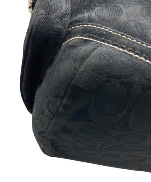 COACH（コーチ）COACH (コーチ) シグネチャーキャンバストートバッグ ブラックの古着・服飾アイテム