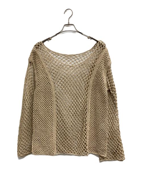 Little suzie（リトルスージー）Little suzie (リトルスージー) Macrame Vneck Pullover ベージュ サイズ:不明（実寸サイズをご確認ください）の古着・服飾アイテム