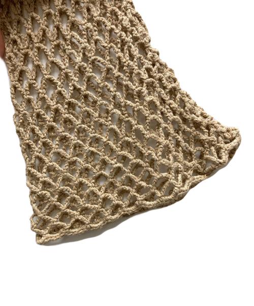 Little suzie（リトルスージー）Little suzie (リトルスージー) Macrame Vneck Pullover ベージュ サイズ:不明（実寸サイズをご確認ください）の古着・服飾アイテム