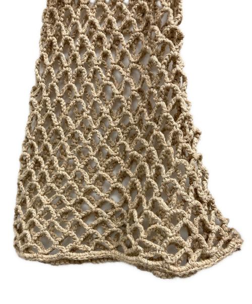 Little suzie（リトルスージー）Little suzie (リトルスージー) Macrame Vneck Pullover ベージュ サイズ:不明（実寸サイズをご確認ください）の古着・服飾アイテム