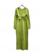 Nobleノーブル）の古着「スラブニットアンサンブルワンピース」｜グリーン