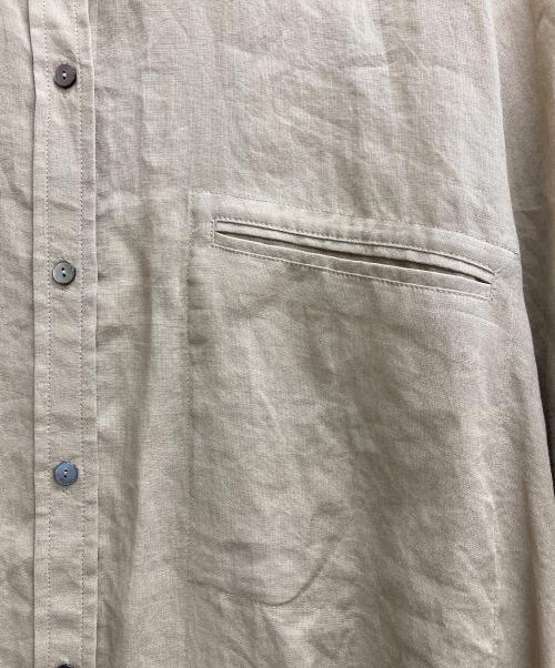 minitz（ミニッツ）minitz (ミニッツ) リネンロングシャツワンピース ベージュ サイズ:freeの古着・服飾アイテム