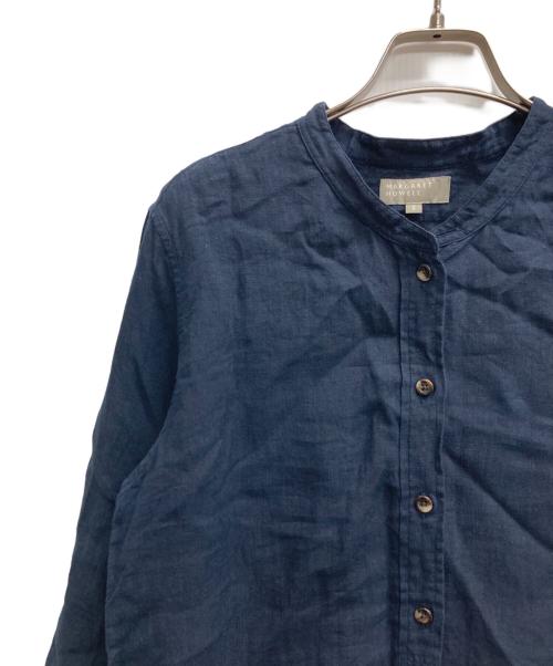 MARGARET HOWELL（マーガレットハウエル）MARGARET HOWELL (マーガレットハウエル) リネンシャツ ネイビー サイズ:2の古着・服飾アイテム