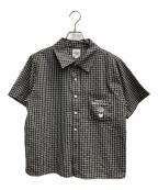kaoyorinakamiカオヨリナカミ）の古着「チェックシャツ」｜ブラック