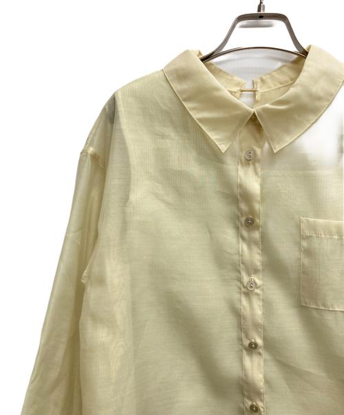 Apuweiser-riche（アプワイザーリッシェ）Apuweiser-riche (アプワイザーリッシェ) 2WAYシアーシャツアンサンブル 黄緑 サイズ:2の古着・服飾アイテム