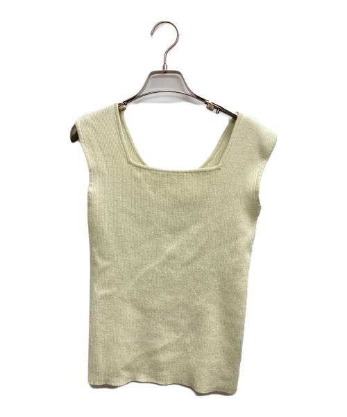 Apuweiser-riche（アプワイザーリッシェ）Apuweiser-riche (アプワイザーリッシェ) 2WAYシアーシャツアンサンブル 黄緑 サイズ:2の古着・服飾アイテム