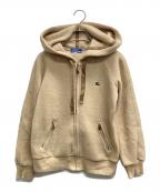 BURBERRY BLUE LABELバーバリーロンドンブルーレーベル）の古着「ジップパーカー」｜ベージュ