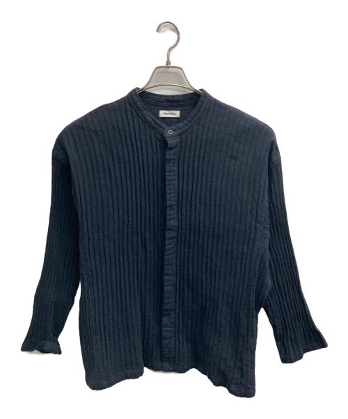 plantation（プランテーション）plantation (プランテーション) バンドカラーシャツ ブラック サイズ:2の古着・服飾アイテム