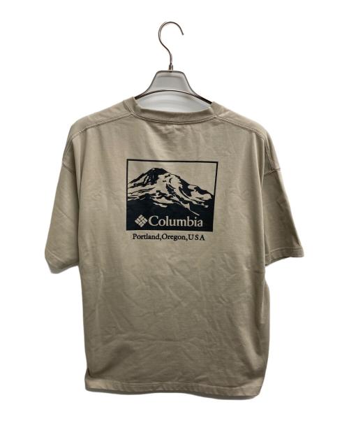 Columbia（コロンビア）Columbia (コロンビア) 半袖Tシャツ ベージュ サイズ:Lの古着・服飾アイテム