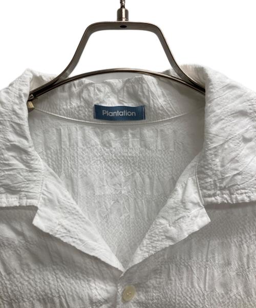 plantation（プランテーション）plantation (プランテーション) シュリンクブロードボーダー ホワイト サイズ:Mの古着・服飾アイテム